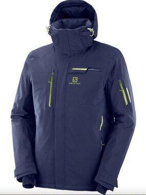 Salomon Brilliant Jacket (Night Sky Blue) Ski Winter Waterproof Insulated XL